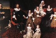JOHNSON, Cornelius Sir Thomas Lucy and his Family sg oil painting on canvas